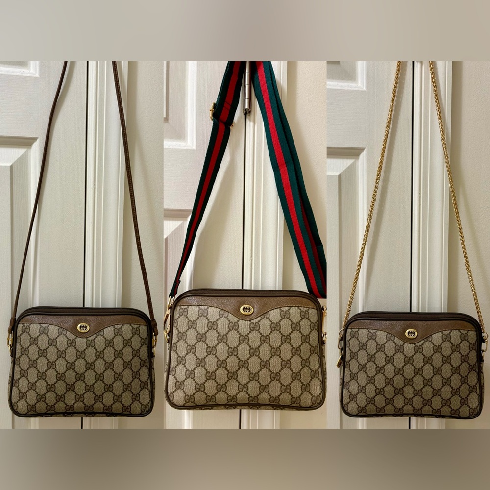 GUCCI monogram interlocking Auth VTG Clutch Crossbody Shoulder Bag💫 - Picture 5 of 17